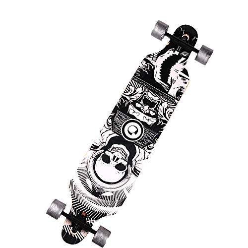 HUADUO Longboard Skateboard Maple Deportes al Aire Libre Principiante Varios diseños Skateboard Adultos Niños-Sombra_Los 80 * 20 * 10cm