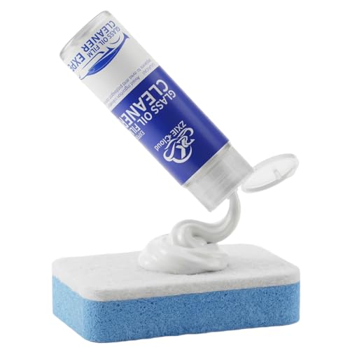Glass Polish kit 1.69 Fl Oz cerium oxide glass polish compound with polishing brush glass scratch remove Oil Film Cleaner Glass Cleaner Removes Stains and Water Spots for Cars Glass and Mirror