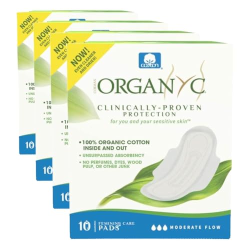 Serviettes hygiéniques jour Organyc coton bio anti irritations avec ailettes