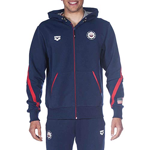 Arena official usa swimming national team unisex zip-up hooded ja…