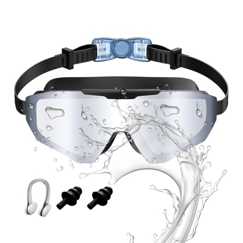 Lunettes de natation antibuée adultes avec bouchons anti-infiltration