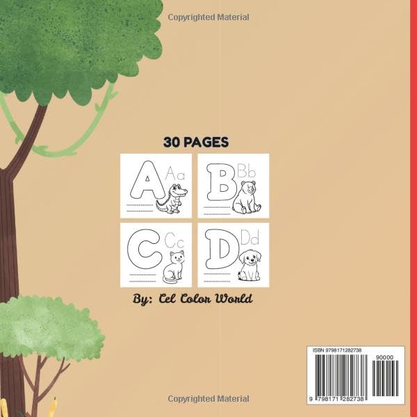 My First Animal Alphabet Trace and Color: Learn the ABCs with Cute Animals, Letter Tracing, Coloring Pages, and Fun Preschool Learning Activities for Ages 3–5 image 3