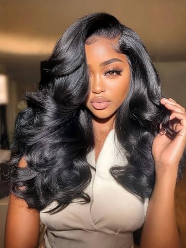 Image of Beauty Forever Bye Bye Slip Feathered Layer Wig 200% Density Human Hair 7x5 HD Lace Glueless Left Side Part Wig with Secure Silicone Strips&Drawstring Pre Plucked Pre Cut Wear Go Wig for Women 20inch