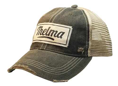 VINTAGE LIFE Best Friends Baseball Cap for Women Funny Trucker Hat Cute Distressed Ball Caps (Thelma Black)