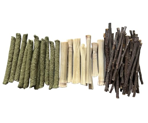 Bamboo Apple Sticks for Chinchillas Hamster Mouse Gerbil Bunny Pe...