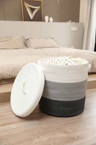 GOOD boho home decor big box rope storage book shelf jute fruits planter laundry basket with lid cloth bag toy gift hamper baby tray bucket organizer for living room kitchen washroom k.2 (Modern) GOOD boho home decor big box rope storage book shelf jute fruits planter laundry basket with lid cloth bag toy gift hamper baby tray bucket organizer for living room kitchen washroom k.2 (Modern)