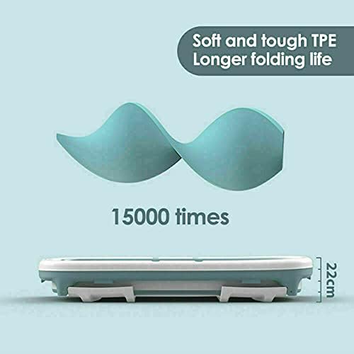 iropro Bathtub Adult Bath Tub Portable Folding Bathtub Household Large Freestanding Bathtubs Barrel Sweat Steaming Bathtub Home Sauna for Adult/Children Tub Foldable Shower Basin Bath with Lid (Blue)