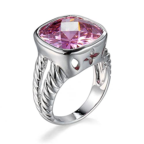 [JUNENTER] �t�@�b�V���� 925 �X�^�[�����O�V���o�[ �N���G�C�e�B�u �G���K���g �X�N�G�A�J�b�g �s���N/�V�����p�� �L���[�r�b�N�W���R�j�A �����O 2�� �c�C�X�g�����O ���� �����L�O�� �J�N�e���p�[�e�B�[�����O HM090 (�s���N�A9)