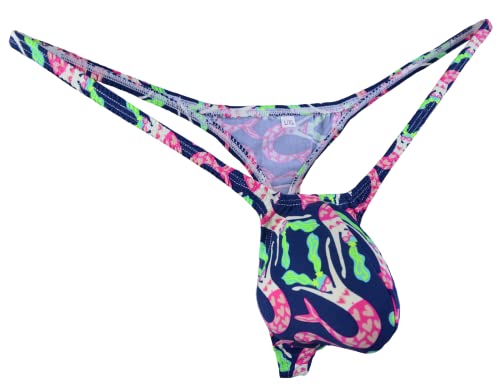 Mens G-String Thong Bulge Pouch Bikini Underwear WSS112