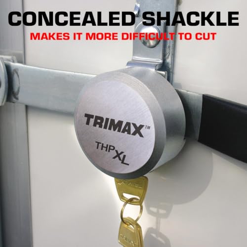 Image of Trimax, (THPXLALSV, Silver, Solid Aluminum Hockey Puck Internal Shackle Lock, Universal Fit