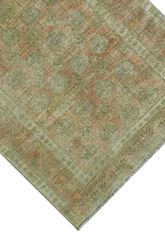 Noori Rug Semi-Antique Orvin Rust/Green Runner, 3'6 X 7'8 #TOP1