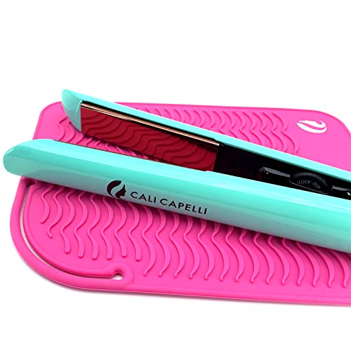 CaliCapelli Professional Heat Resistant Styling Silicone Mat para todas las planchas, tenazas rizadoras y herramientas de cabello, alfombrilla rosa miniatura 5