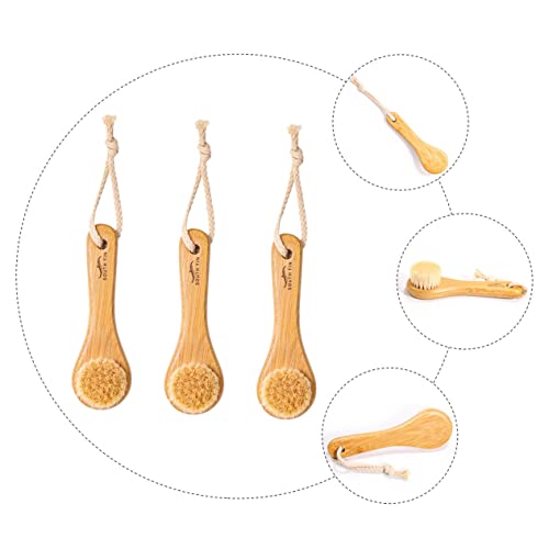 FOMIYES Esfregão De Mão 3 Pecas Escova De Cuidados De Limpeza Escova De Rosto Esfoliante Natural Esc