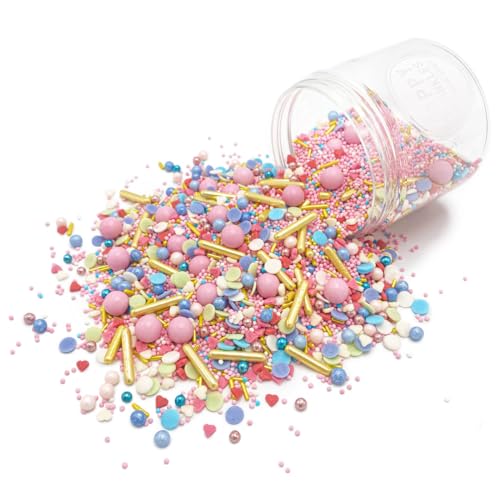 Happy Sprinkles Dancing Queen 90 g | Mezcla colorida con chocolate para decorar | Decoración ideal para tartas, para galletas, helados y pasteles