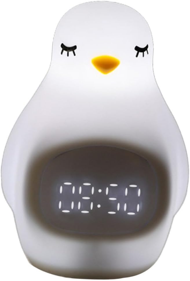 Silicone Alarm Clock Led Digital Lamp Snooze Function Accurate Delay and Voice-Activated Mode for Home and Office