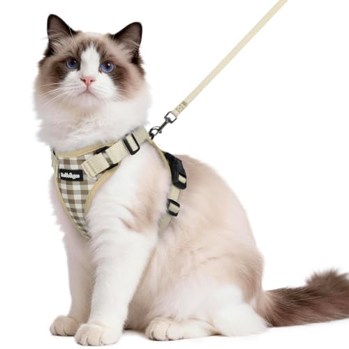 Image of rabbitgoo Cat Harness and Leash Set, Escape Proof Vest, Foamy Coffee
