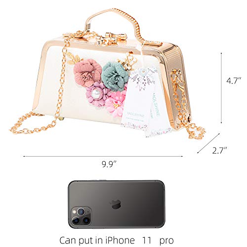 Molshine-Retro-Flowers-Evening-Handbag-Mosaic-Rhinestone-Shoulder-BagClassic-Fashion-Totes-Party-Clutch-Purse-for-Women-Home-Travel-Outdoor