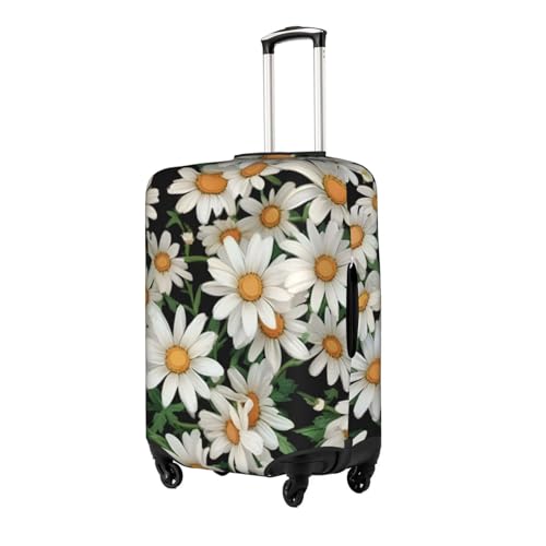 Daisy Flower Pattern Print Decorative Travel Luggage Cover Concealed Zipper Suitcases Anti Scratch Dustproof2