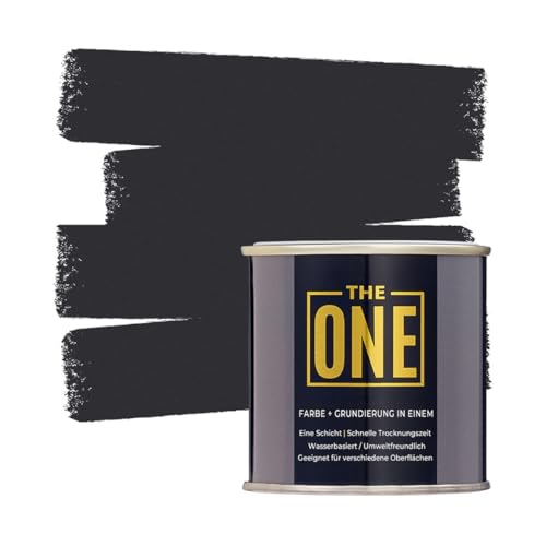 THE ONE All-In-One Farbe & Grundierung - Anthrazit, 2.5 L | Formel für mehrere Oberflächen mit 1 Anstrich | Einfache Innen- und Außendekoration für Wände, Böden und Möbel in Haus und Garten