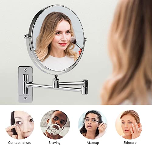 Espejo para Maquillaje de Pared Redondo con Magnificación 7" miniatura 5