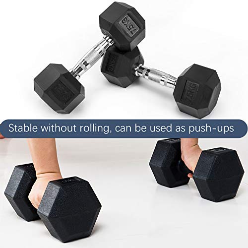 Active FORECER Manubri Esagonali Gommati, Ghisa