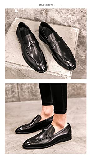 CHUUMEE Men's Dress Shoes Slip-on Loafers Men's Casual Leather Shoes4