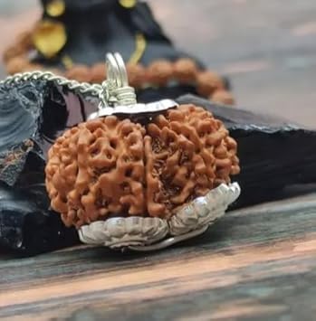 MAA Shakti GEMS Superb Natural Gauri Shankar Rudraksha from Nepal Joined Face Rudraksha Original Certified by Lab for Men & Women