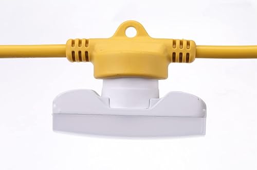 Miniatura 4 de Luz de trabajo temporal LED, 90 W, 10500 lúmenes, 5000 K, 100 pies, 10 enchufes, luz de temperatura LED para construcción, taller, almacén, listado