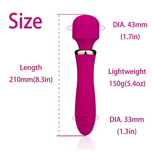 Wand Vibrator For Women,[Both Ends Vibrate],Handheld Personal Massager For Women Cordless, Rechargeable Portable Waterproof Quiet, Cordless-Wand-Massager, Clit Stimulate Adult Toys Small Vibrator #TOP3