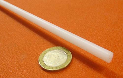 Miniatura 9 de Varilla redonda de acetato natural POM Delrin 0.250 pulgadas (14 pulgadas) de diámetro x 4 pies de longitud, 8 piezas de 32 pies en total