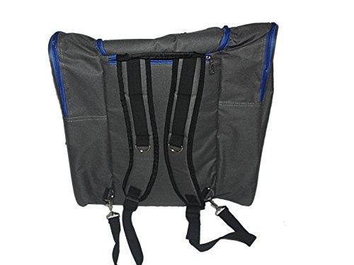 WSD Ski Boot Bag- Ski Gear Backpack For Boots New (Gray/Blue) - Thumbnail 2