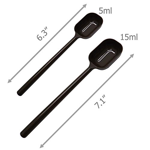 Image of EIKS 4-Pcs Long Handle Scoop Measuring Spoons, Work Well for Deep Jars