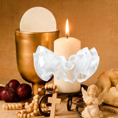 Tropfschutz Kommunionkerze, Tropfenfänger für Kerzen Tropfschutz Taufkerzen, Taufkerze Tropfenfänger Kommunionkerze, Kerzenrock Kommunion, Kerzentropfschutz für Taufkerzen Hochzeitkerze