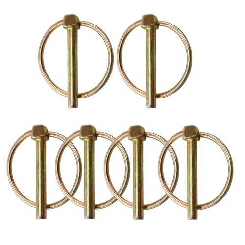 Lot de 6 goupilles pliantes rondes 8 x 45 mm, goupilles pliantes rondes, goupilles pliantes galvanisées, goupilles pliantes de sécurité, kit d'assortiment, pour bateau, vélo, remorque, tracteur
