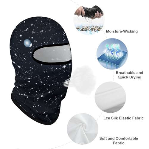 Balaclava Constellations para hombre y mujer, máscara facial con protección solar, transpirable, cubre toda la cabeza para senderismo, ciclismo, correr y conducir miniatura 3