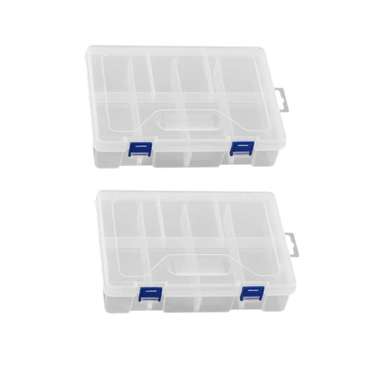 Boîte de rangement plastique portable à compartiments pour petits bijoux Uonlytech