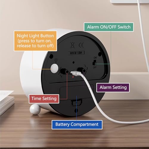 Reloj despertador para niños analógico y recargable el regalo perfecto para niños y niñas 7