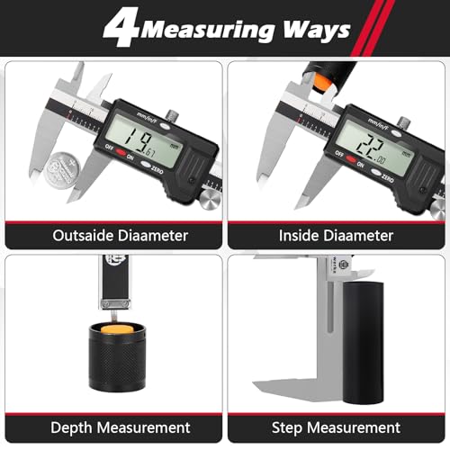 image for werka Digital Caliper, 0-6” Calipers Measuring Tool, Auto-Off Microm