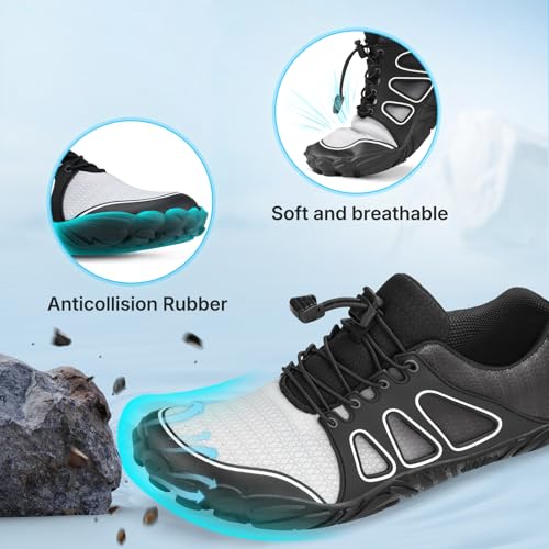 Barefoot Water Shoes Women Men Adult Hiking Swim Beach River Pool Hike Guarding Shoes Aqua Socks Protective Comfort Wide Toe Box Width Rock Climbing Vacation Outdoor 2025 New2