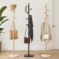 Metal Coat Stand with 8 Hooks – Freestanding Garment & Clothes Rack with Umbrella Holder, Space-Saving Hallway & Bedroom Hanger Organizer
