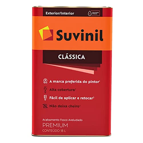 Tinta Suvinil para parede latex PVA classica 18L - Branco neve - 53362346
