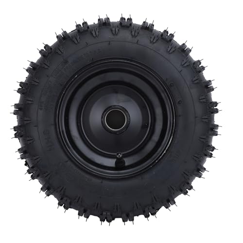 CFTGIW Neumático Delantero 4.10-6 y Llanta y Rueda de 12 Mm 4.10x6 410-6 Neumático sin Cámara para ATV Quad Mini Bicicleta Scooter Tractor Cortacésped 4 Ruedas Triciclo de Deriva