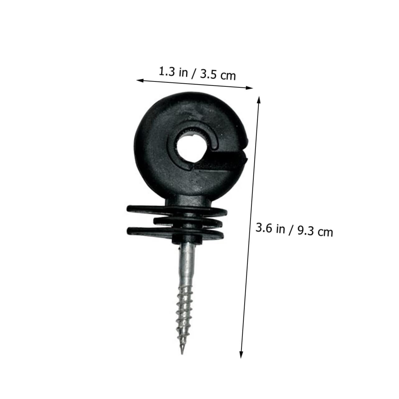 ibasenice 50pcs Screw Electric Fence Insulator Post Insulator for Livestock Fencing Easy to Install High Performance for Posts