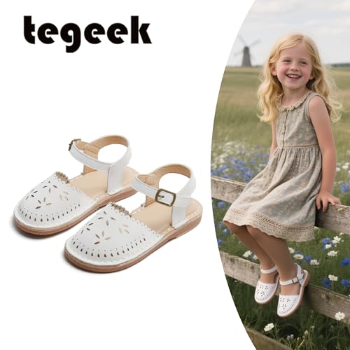 Image of Girls Dress Sandals Comfy Hook and Loop Summer Shoes for Toddlers