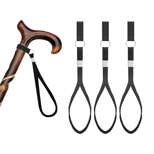 FloraVigo 3 Stück Gehstock-Handgelenkriemen, Handgelenkschlaufe für Gehstöcke, Krücken-Handgelenkschlaufe, Armband für Gehstock, Zubehör für Wanderkrücken