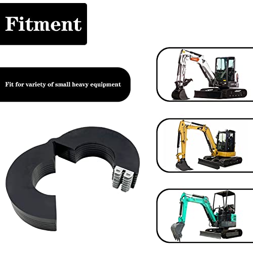 Image of 8 Pack 45MM Excavator Bucket Pin Shim Kit Detachable for Excavator and Skid Steer Fit for Cat Bobcat Kubota Komatsu Takeuchi, 3mm Thickness