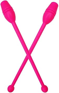 Rhythmic Gymnastics Stick 2 Pcs Clubs Gymnastics Training Equipment Tool Multicolor Rhythmic Gymnastics Stick for Children and Adult Fitness Training 13.78" Length