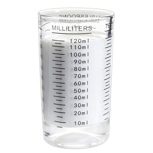Vaso medidor vidrio 120 ml negro miniatura 1