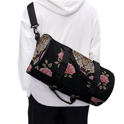Sac week-end duffel bag roses léopard pour optimiser vos rangements