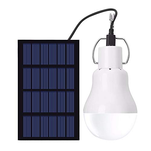 SZYOUMY Portable Solar Bulb 15W 130LM LED Bulb Smart Light Sensor Control USB Rechargeable Solar Panel Light for Outdoor Tent Fishing Camping Chicken Coop Lighting
